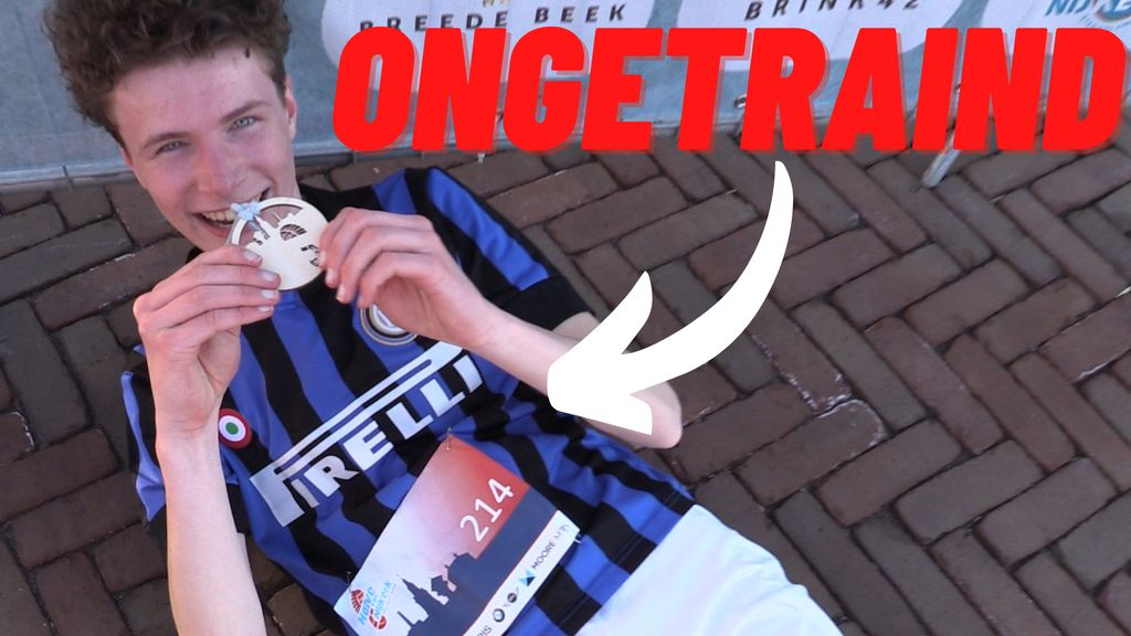 Foto: Jonathan Post liep ongetraind de Halve van Nijkerk