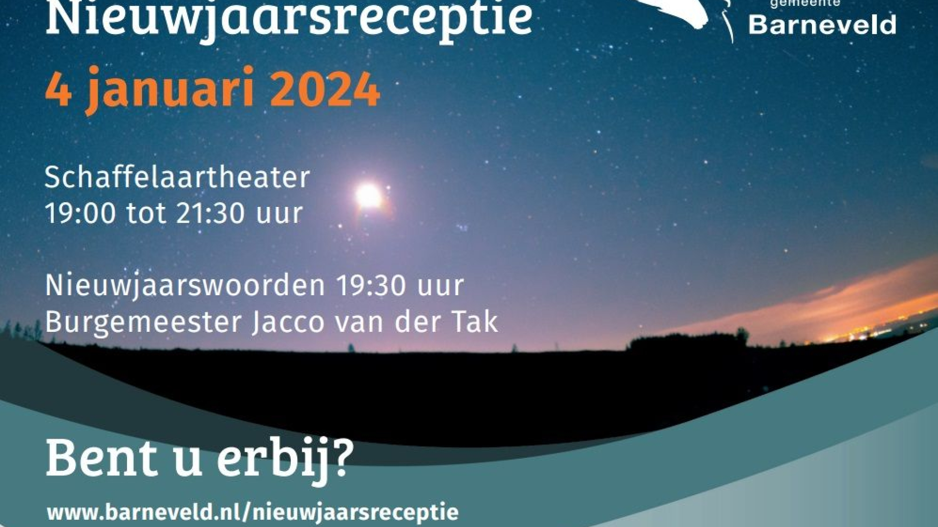 Foto: Uitnodiging nieuwjaarsreceptie 4 januari