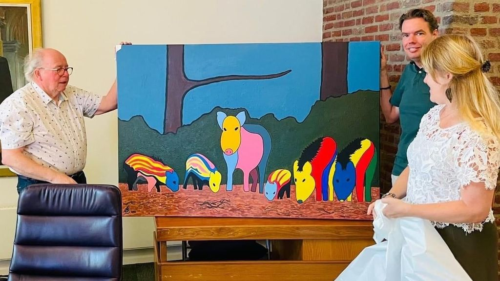 Foto: Kunstwerk symboliseert ideeën voor kleurrijker Nunspeet