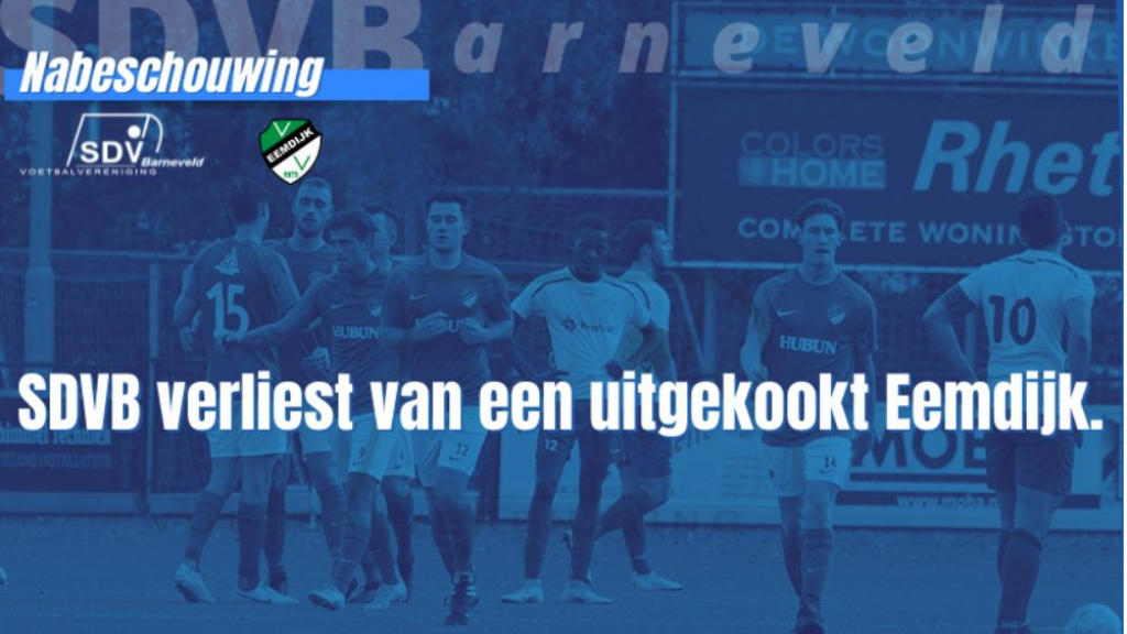 Foto: SDVB verliest van een uitgekookt Eemdijk.