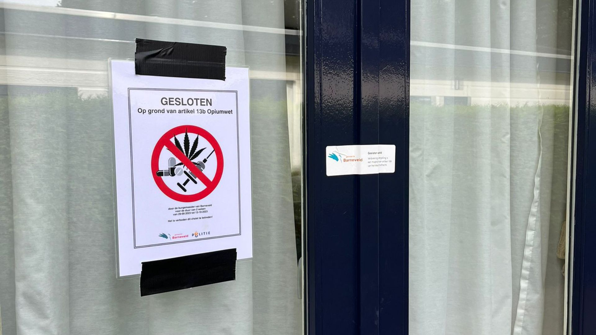 Foto: Spoedsluiting chalet op camping na vondst drugs