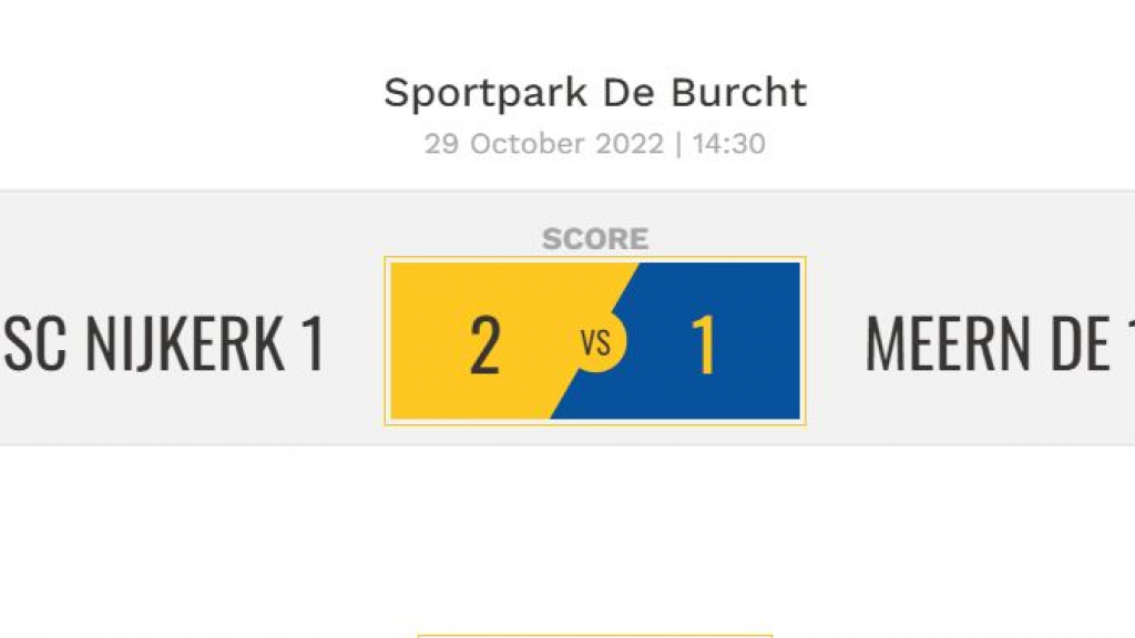 Foto: NSC pakt drie punten door overwinning op de Meern 2-1