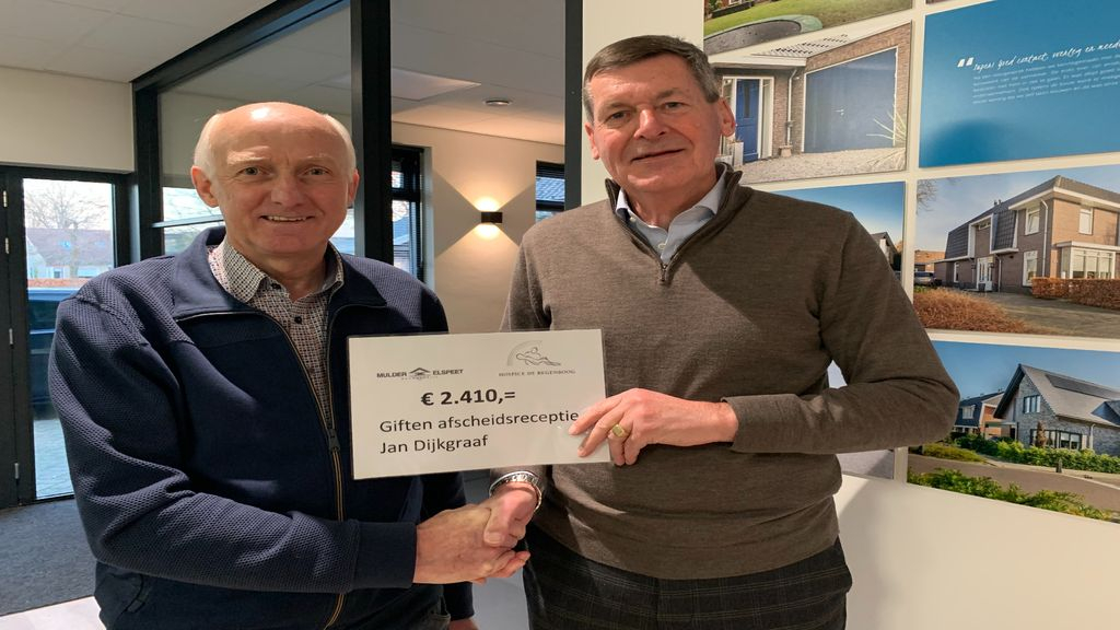 Foto: Stichting Vrienden van Hospice De Regenboog ontvangt gift