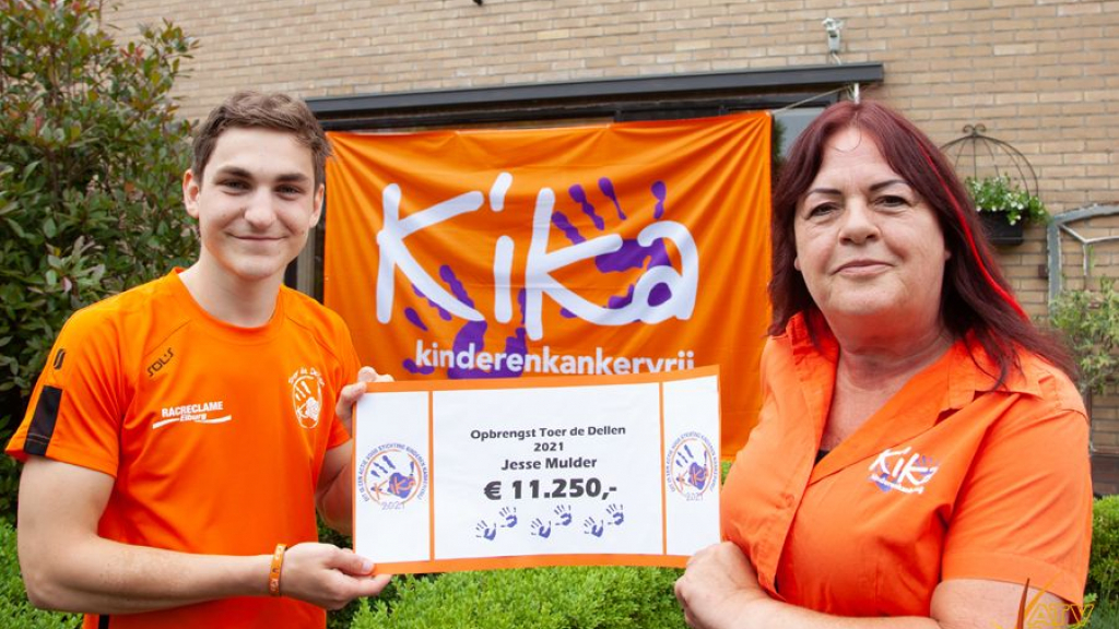 Foto: Jesse Mulder fietst met zijn eigen Toer de Dellen € 11.250,- bij elkaar