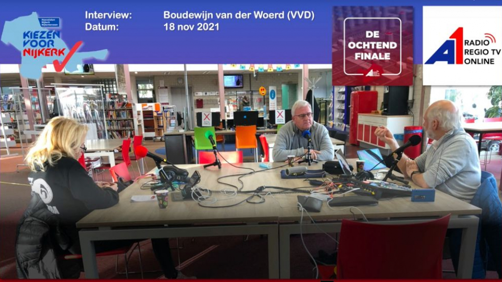 Foto: Interview met (vertrekkend) VVD fractievoorzitter Boudewijn van der Woerd (VVD)