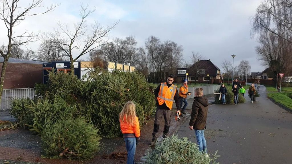 Foto: Inwoners Elburg leveren 1311 kerstbomen in bij gemeente