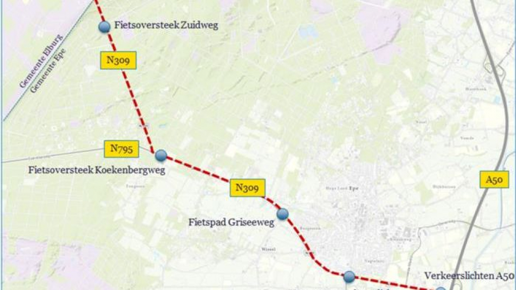 Foto: Provincie voert in 2023 groot onderhoud uit op N309