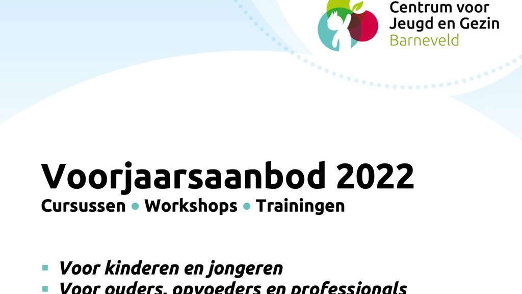 Foto: CJG Barneveld presenteert Voorjaarsaanbod 2022