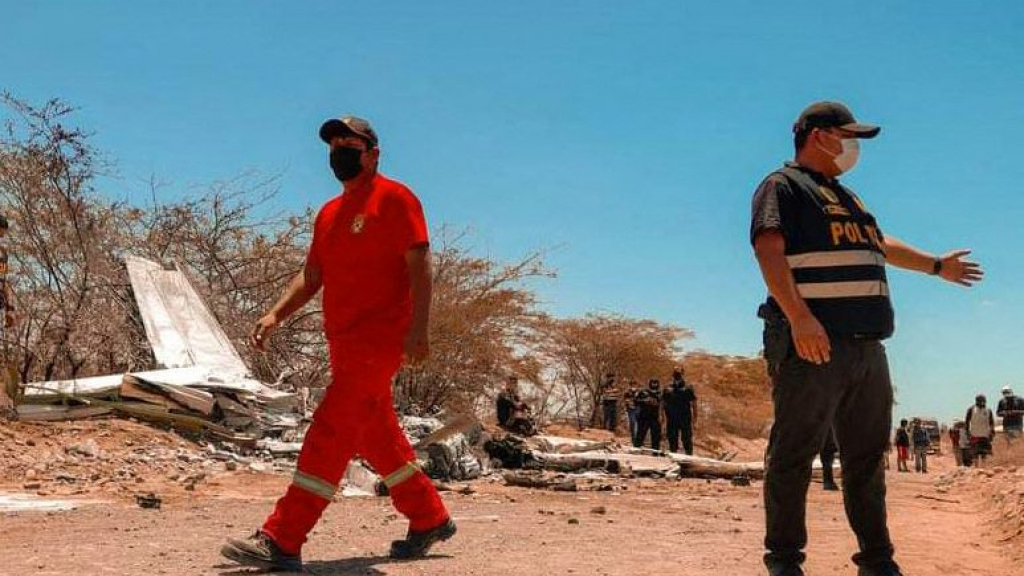 Foto: Twee jonge mannen dood door vliegtuigcrash in Peru