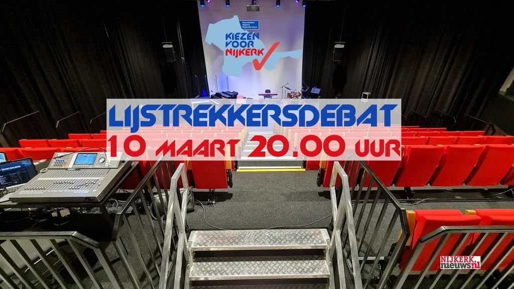 Foto: Wilt u het lijsttrekkersdebat van Kiezen voor Nijkerk op donderdag 10 maart bijwonen? Meld u dan nu aan!