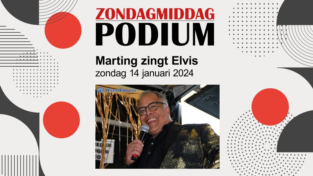 Foto: Zondagmiddagpodium: Martin zingt Elvis