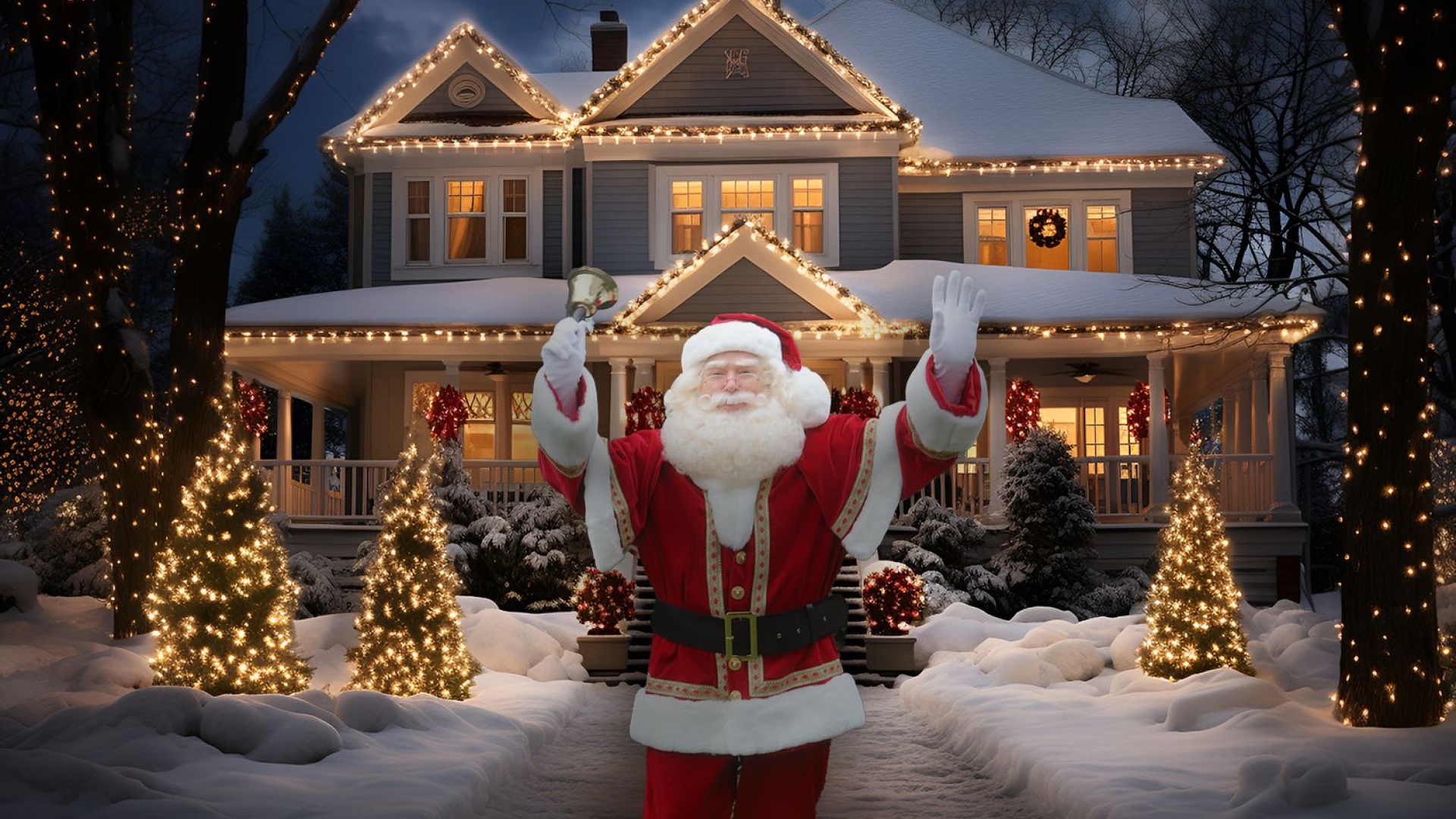 Foto: Kerstman in Hoevelaken en Nijkerk