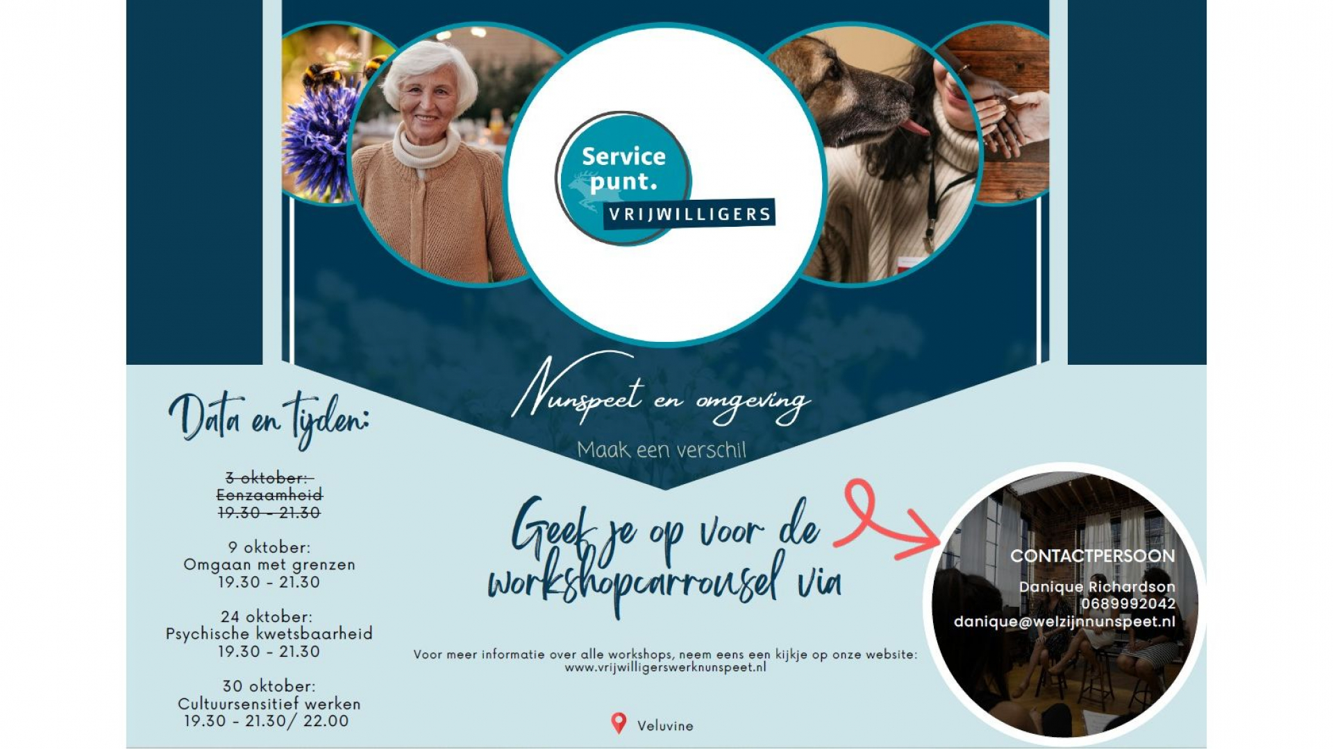 Foto: Workshopcarrousel voor vrijwilligers terug van weggeweest