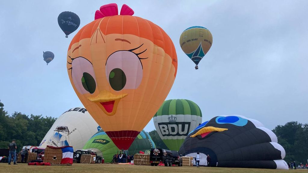 Foto: Tientallen ballonnen de lucht in: 'We kunnen best wat regen hebben'