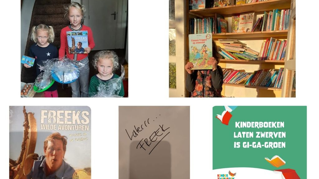 Foto: Winnaars Gi-ga-groene selfie-actie van Kinderzwerfboek zijn bekend