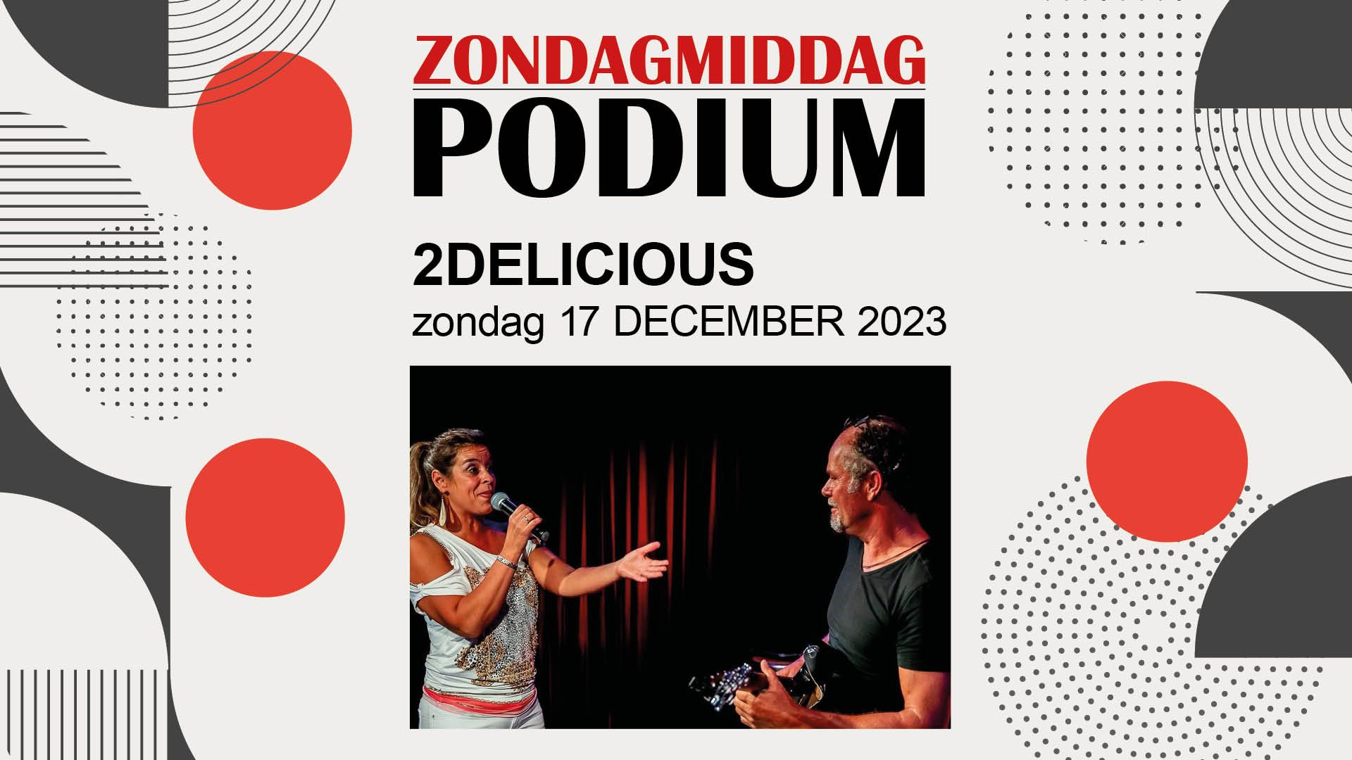 Foto: 2Delicious zingt op zondag 17 december tijdens het ZondagmiddagPodium in Bieb Nijkerk