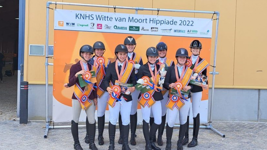 Foto: Nederlandse kampoenen bij de Nunspeetse Ruiterclub en ponyclub Klein maar Dapper