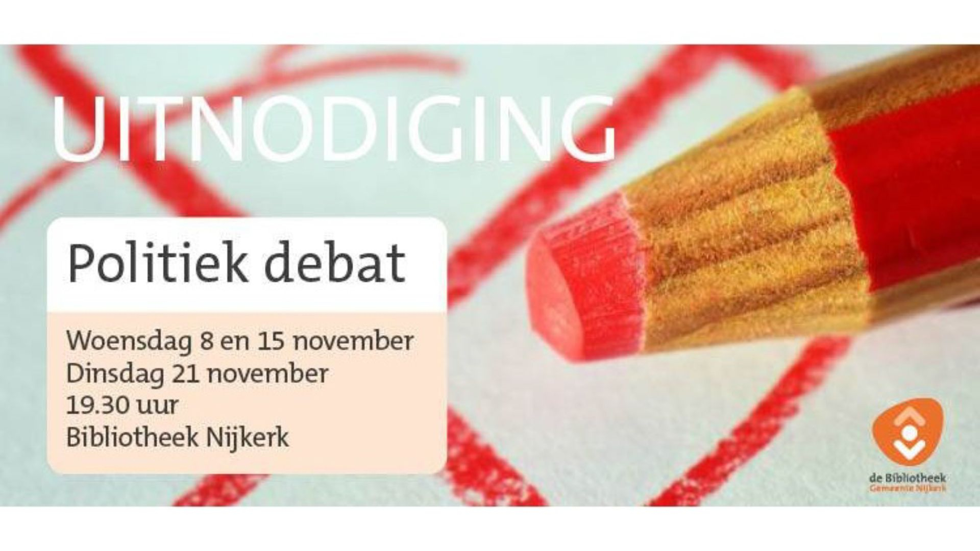 Foto: Politiek debat in Bibliotheek Nijkerk
