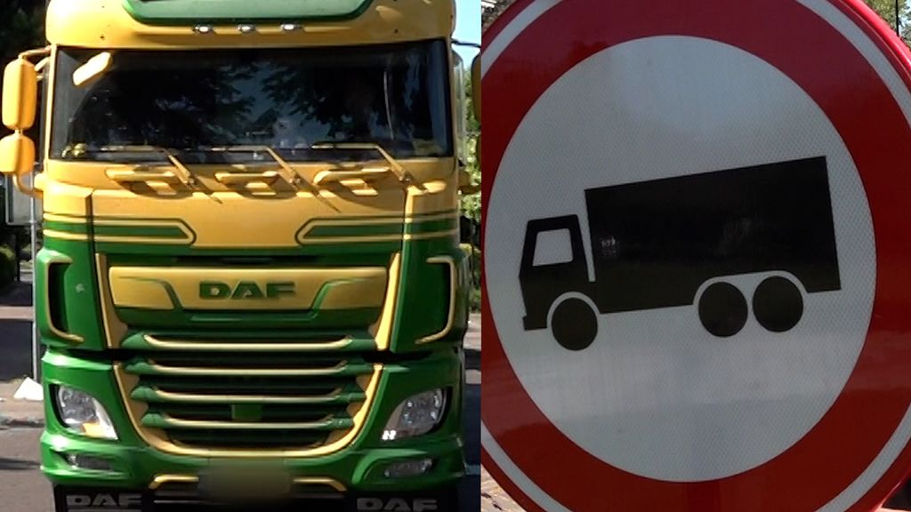 Foto: Dorp na jaren overlast 'eindelijk' verlost van 400 vrachtwagens