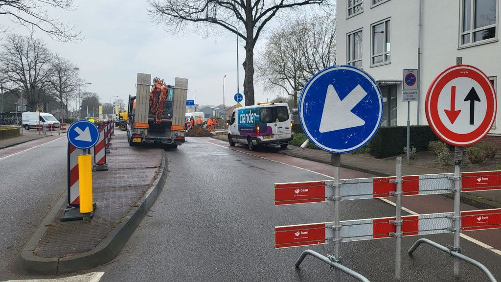 Foto: Werkzaamheden verleggen Molijnlaan van start