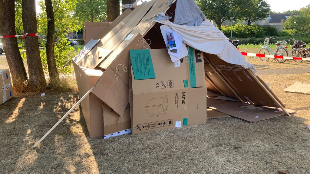 Foto: 30 Hoevelakense kinderen een nacht zonder dak