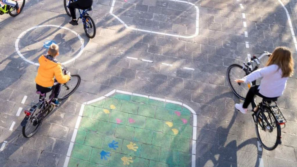 Foto: Immanuelschool doet mee aan de race voor een verkeersplein