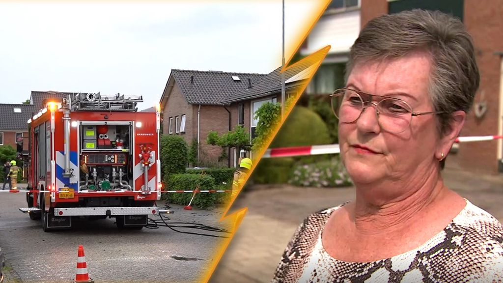 Foto: 'Ik dacht dat er een raket viel', huis onbewoonbaar na blikseminslag