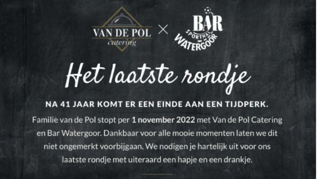 Foto: Afscheid fam van de Pol als uitbaters Bar Sporthal Watergoor