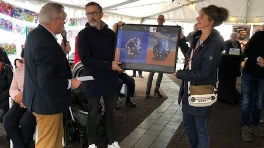 Foto: 'Juweel van Barneveld' winnend ontwerp voor groot kunst ei