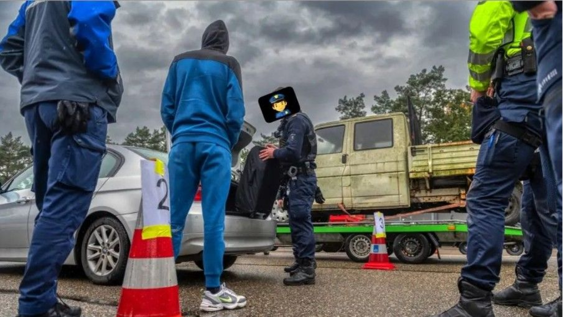 Foto: Grootschalige verkeerscontrole bij 't Harde