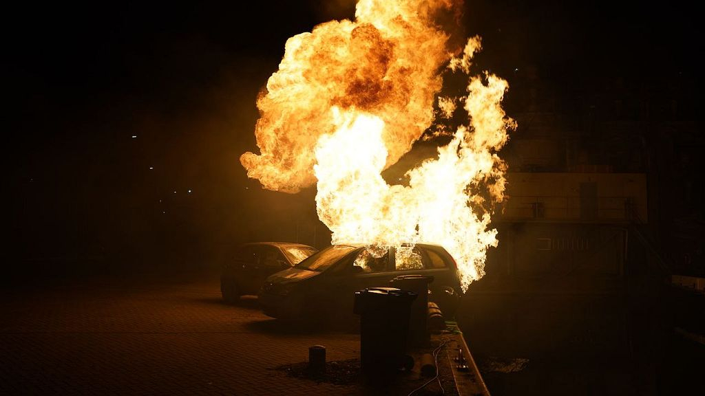 Foto: Botsing en grote explosie bij filmopnames