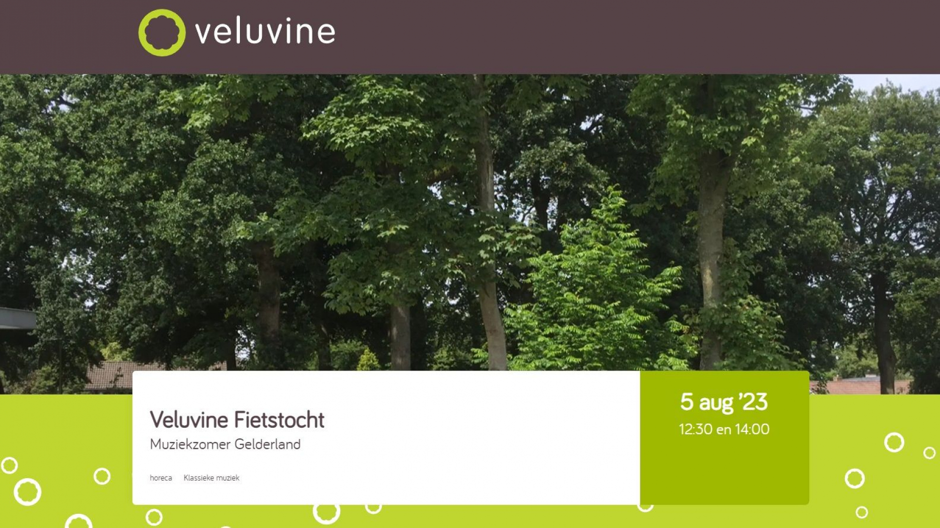 Foto: Muzikale Veluvine Fietstocht aangepast vanwege het weer