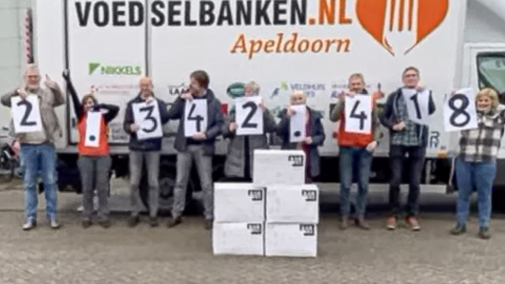 Foto: Koffiepuntenactie Voedselbank Apeldoorn: hoeveel koffie gaat dat opleveren?