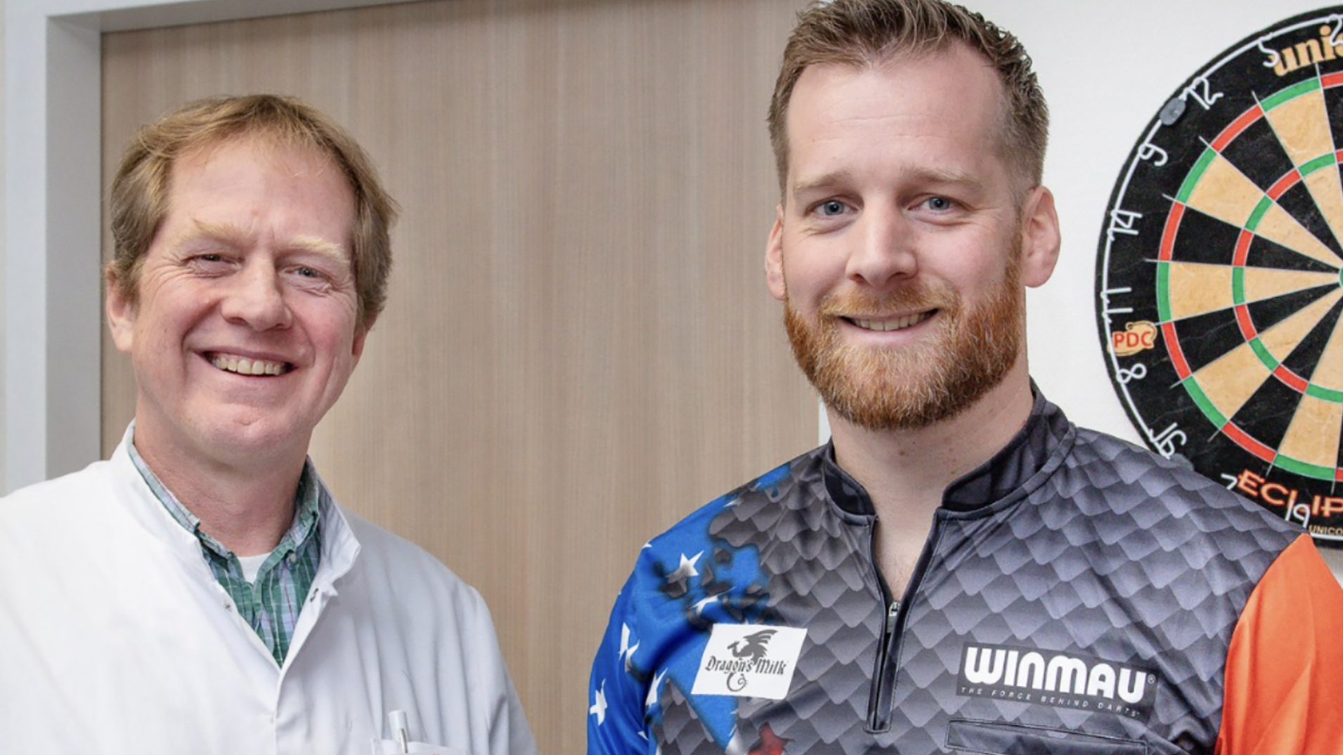 Foto: Gelre Zeikenhuizen helpt profdarter bij zeldzame aandoening