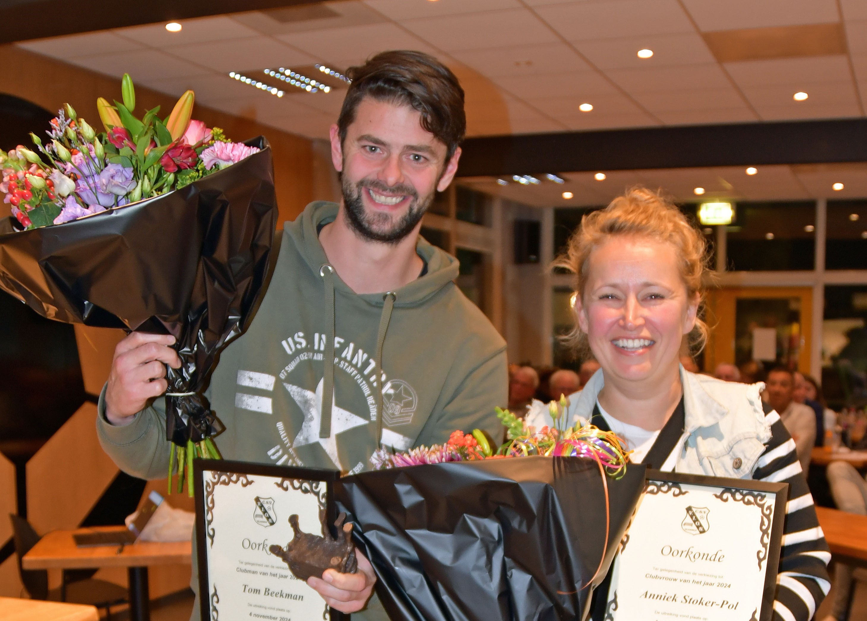 Foto: Clubman en Clubvrouw van het Jaar