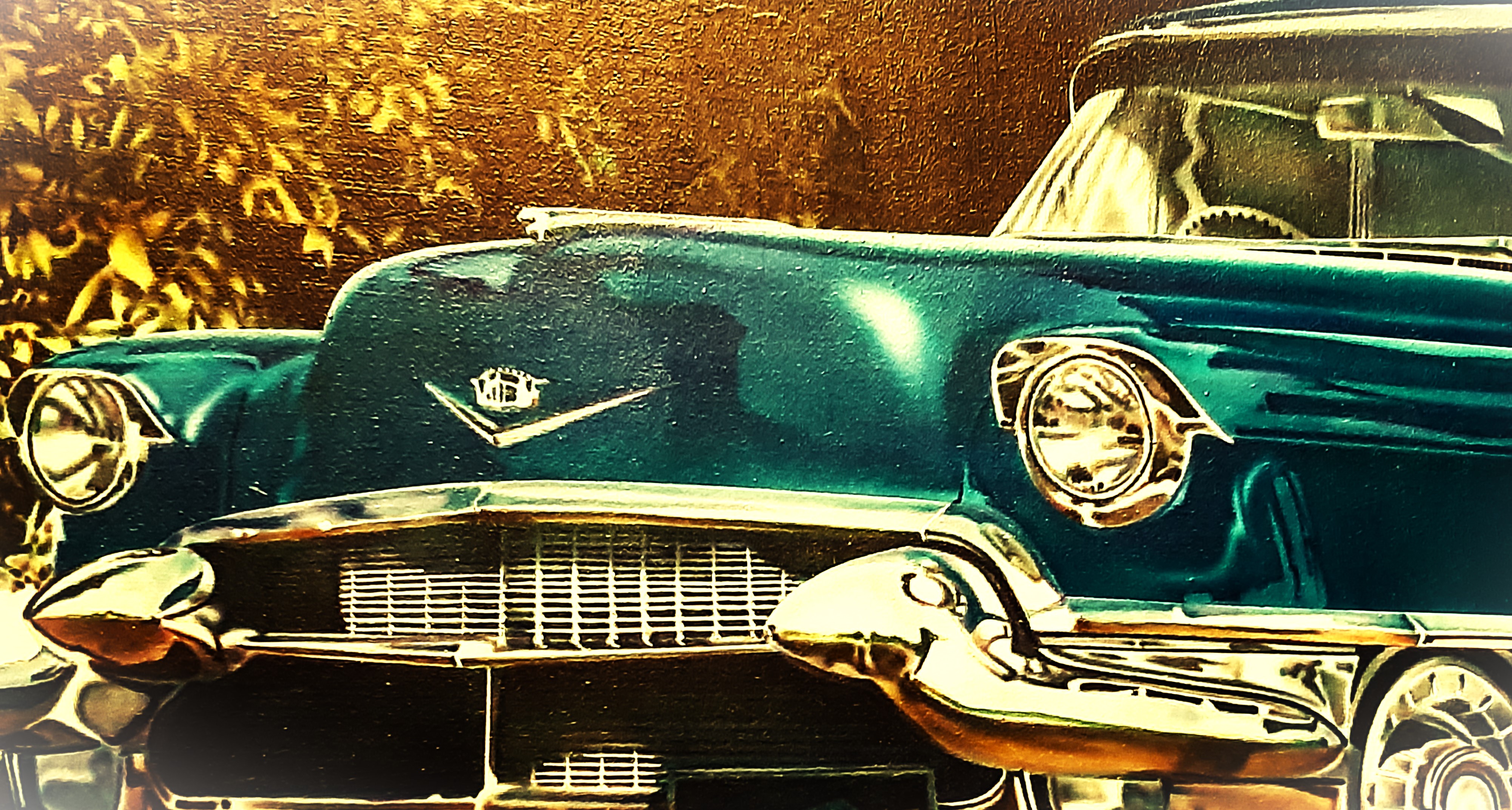 Foto: Zwitsalterrein decor van Amerikaanse oldtimers