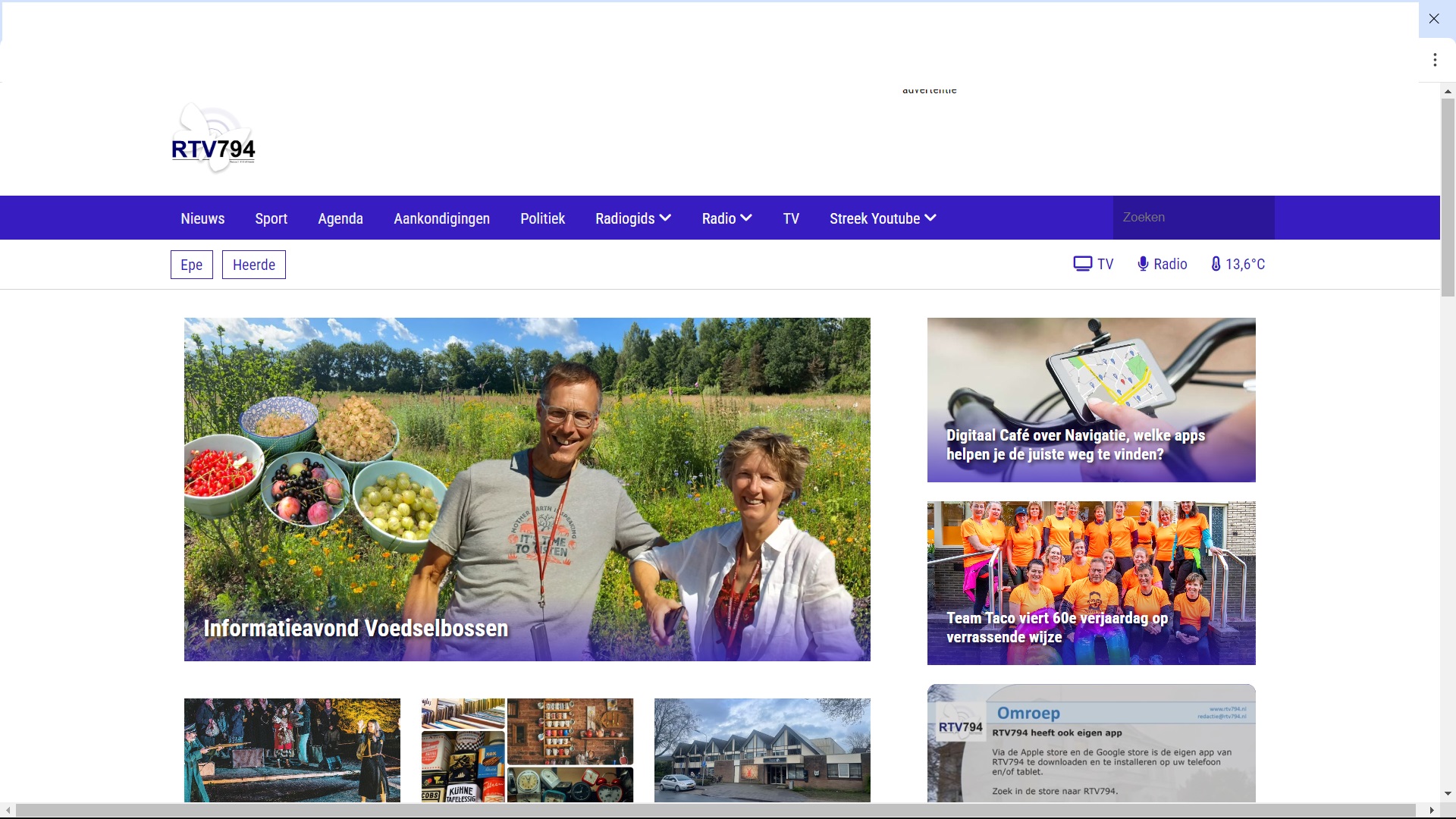 Foto: Nieuwe website RTV794