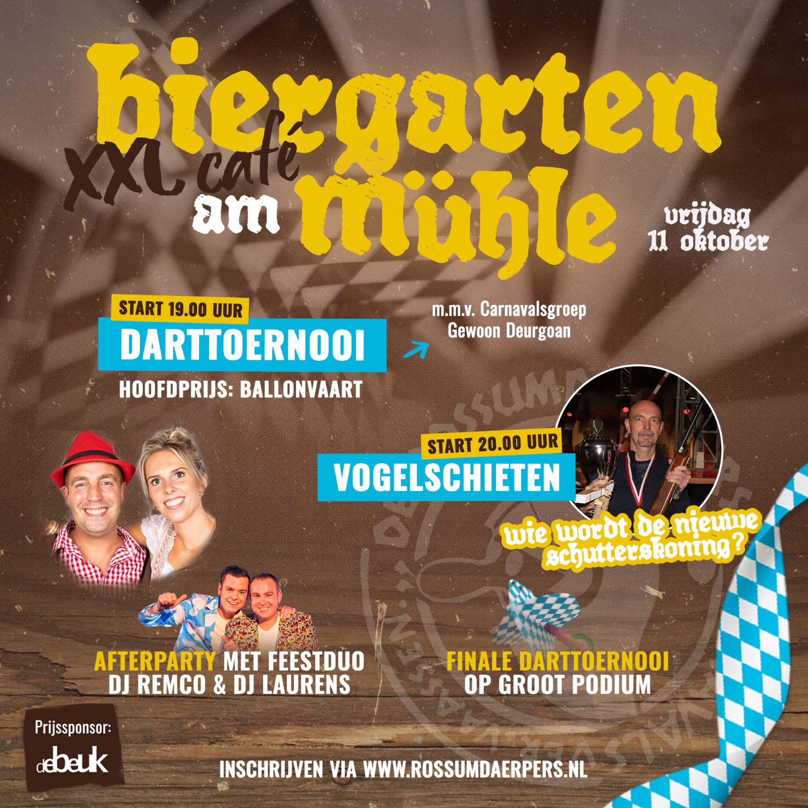 Foto: Aanmelden voor darten en vogelschieten eveneens geopend