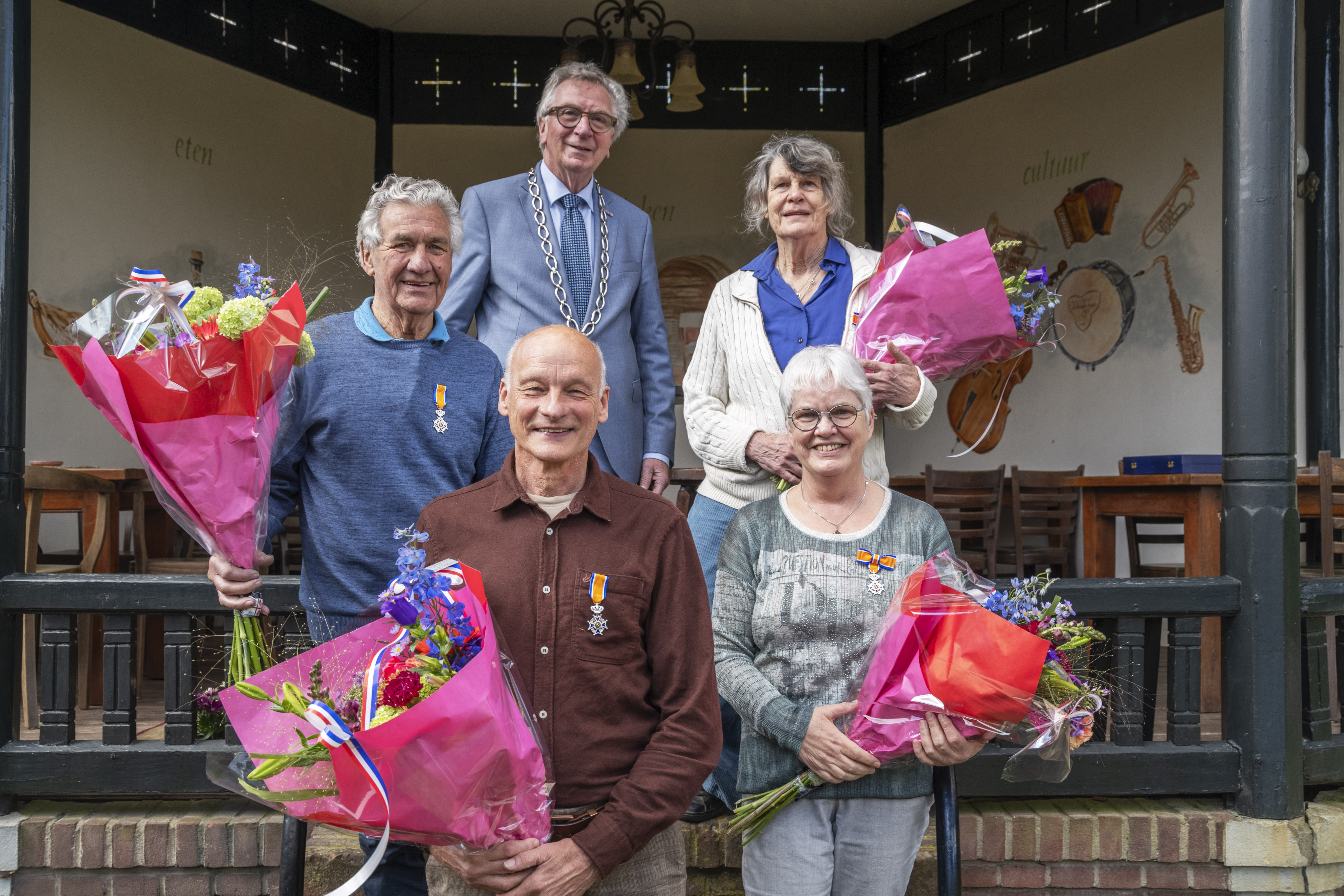 Foto: Onderscheiding voor vier inwoners uit Brummen