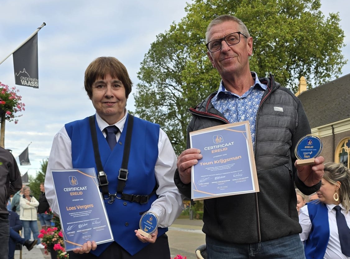 Foto: Zonnige afsluiting van de Zomertour van het Vaassens Fanfare Corps
