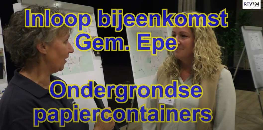 Foto: Inloopavond voor inwoners Epe over ondergrondse papiercontainers (filmpje)