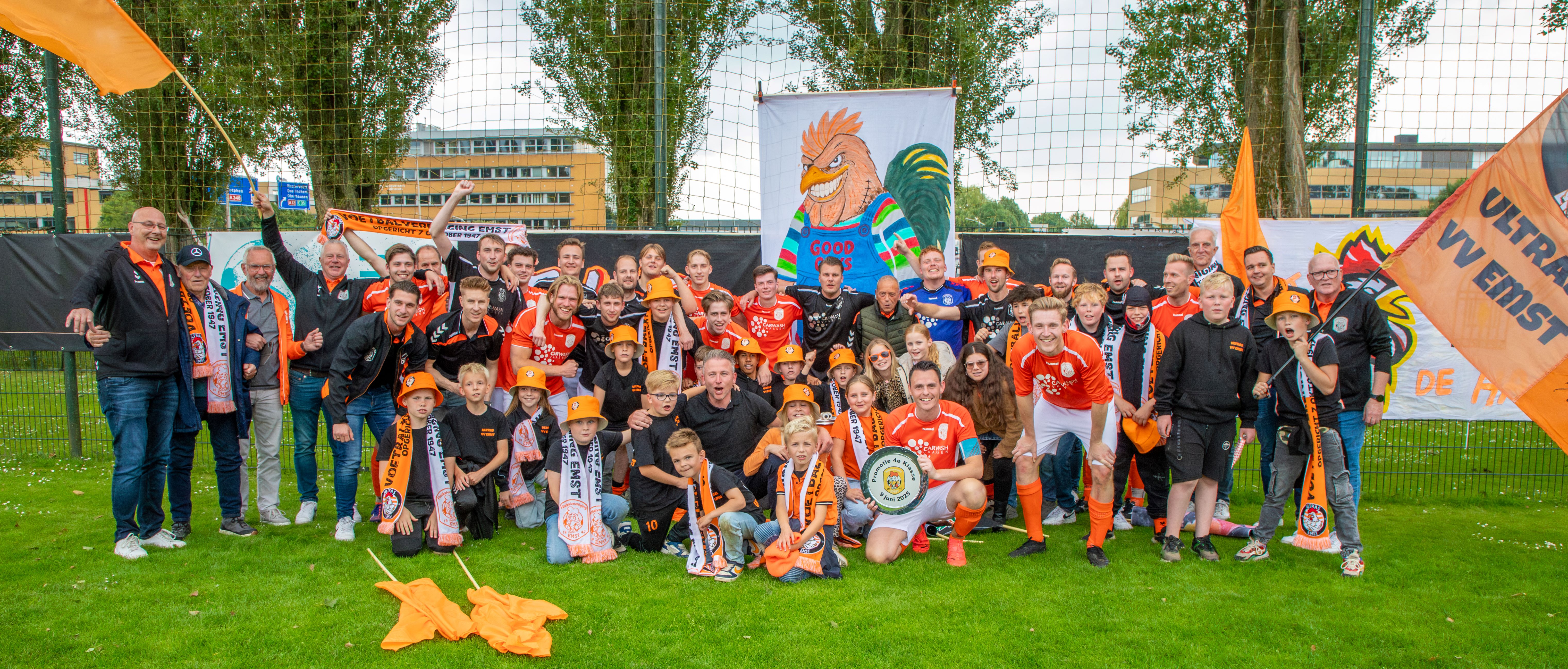 VV Emst promoveert naar 4e klasse na overtuigende overwinning op SCP