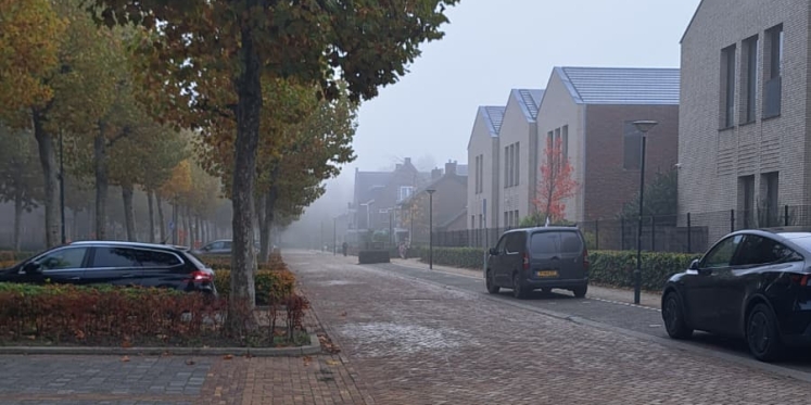 Foto: Code geel vanwege mist