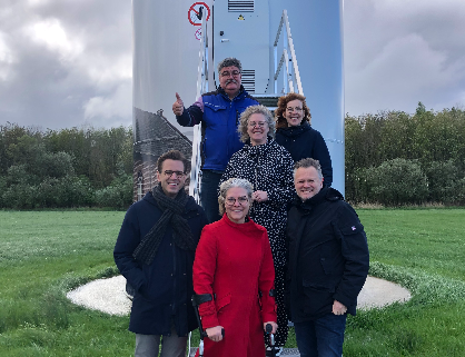 Foto: Windmolenpark Hattemerbroek verwelkomt  college van B&W Hattem