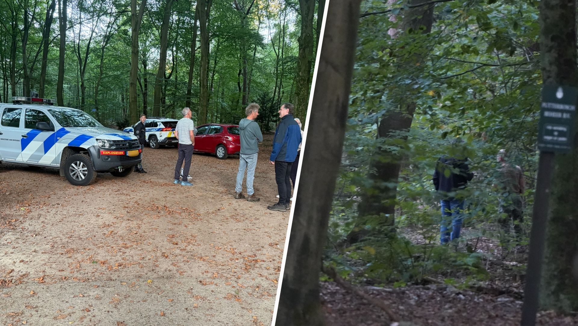 Foto: Vijf antitankgranaten gevonden in Putterbos, EOD blaast ze ter plekke op