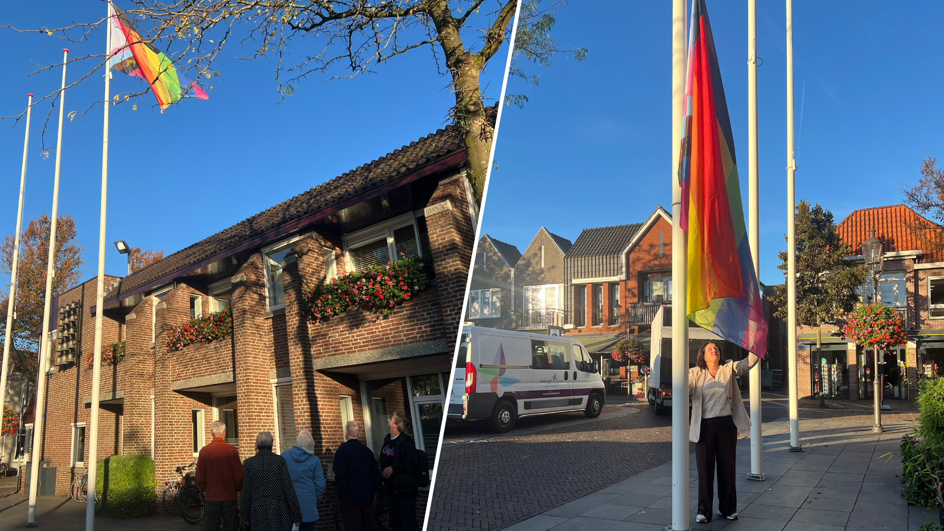 Foto: Gemeente Nunspeet hijst regenboogvlag