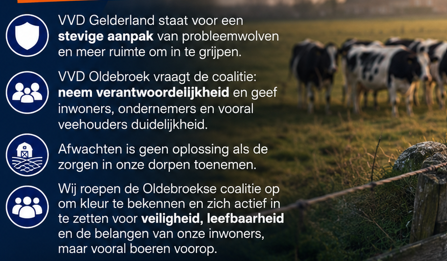 Foto: VVD Oldebroek: Waar blijft de boerenambassadeur in Oldebroek?