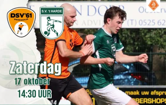 Voorbeschouwing: DSV’61 ontvangt S.V. ’t Harde voor belangrijke derby