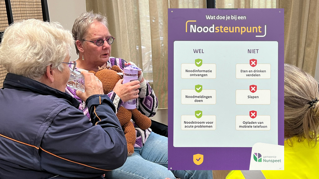 Foto: Paniek om gaslucht en brandende schuur: gemeente Nunspeet oefent met noodsteunpunt