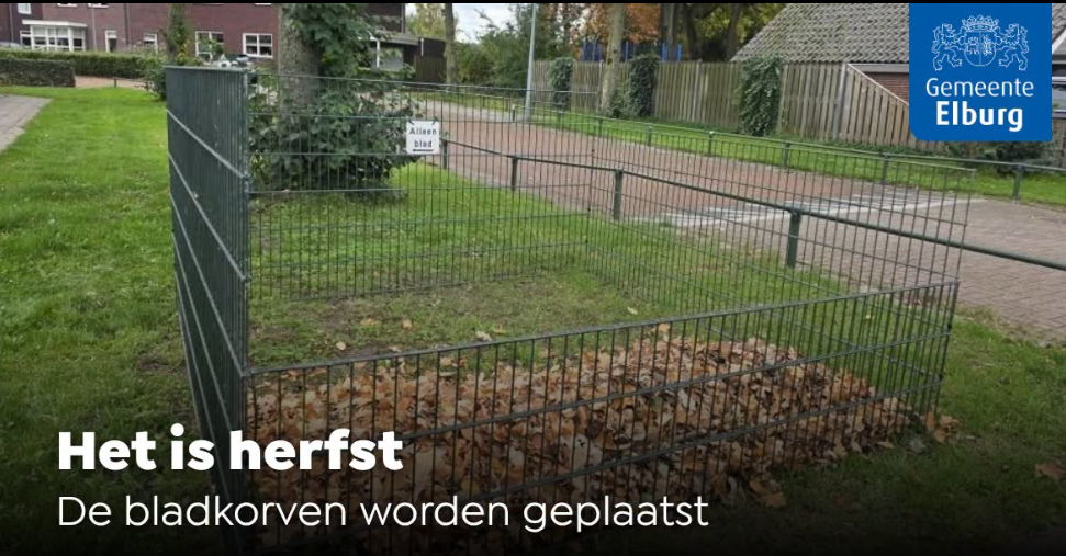 Foto: Gemeente Elburg plaatst bladkorven